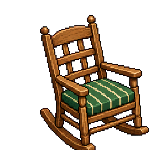 A wooden rocking chair for the porch